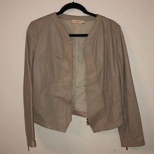 Tory Burch light pink leather jacket size 8